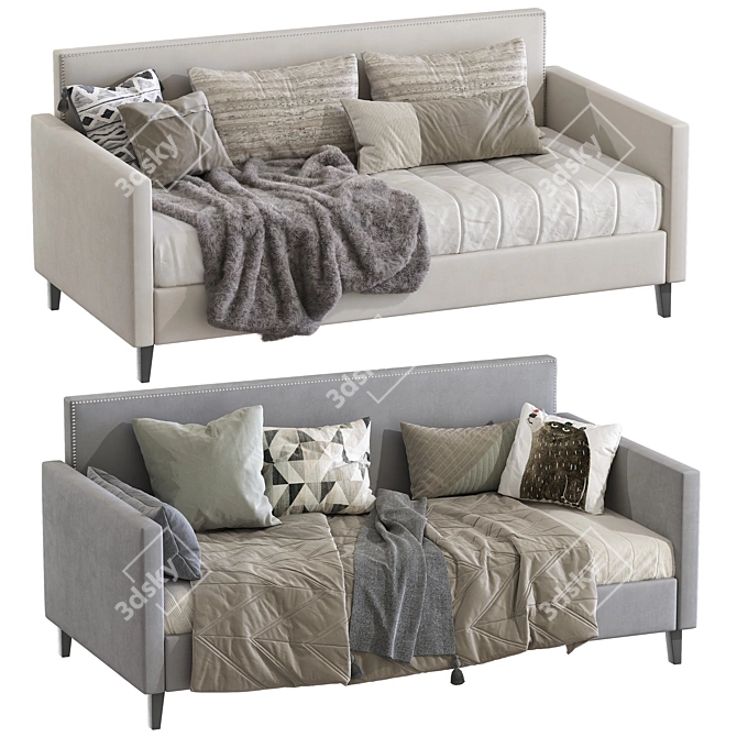 Convertible Sofa Bed Lyons 287 3D model image 1