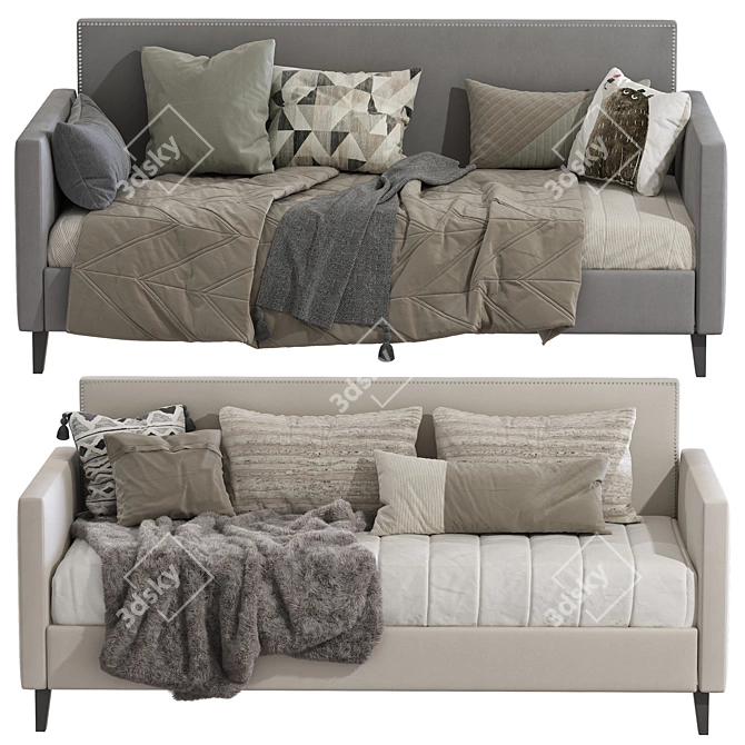 Convertible Sofa Bed Lyons 287 3D model image 2