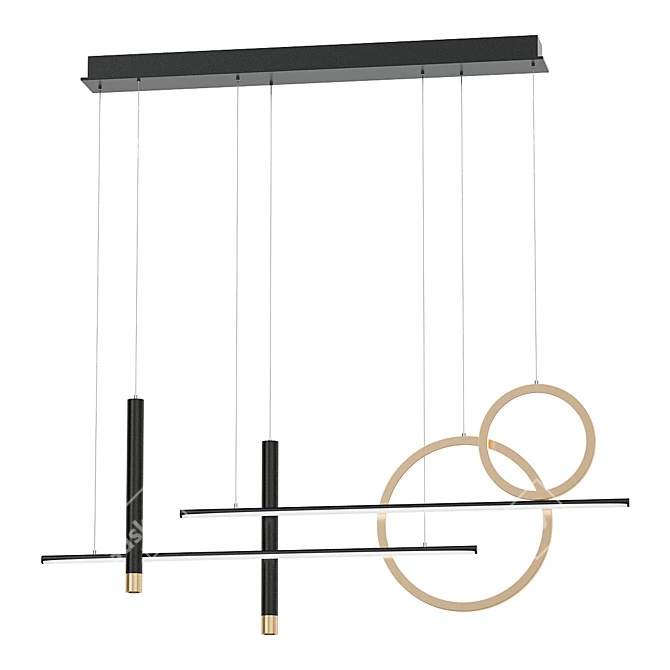 Elegant Alessia Chandelier Lighting 3D model image 1