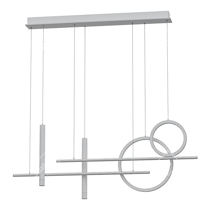 Elegant Alessia Chandelier Lighting 3D model image 2