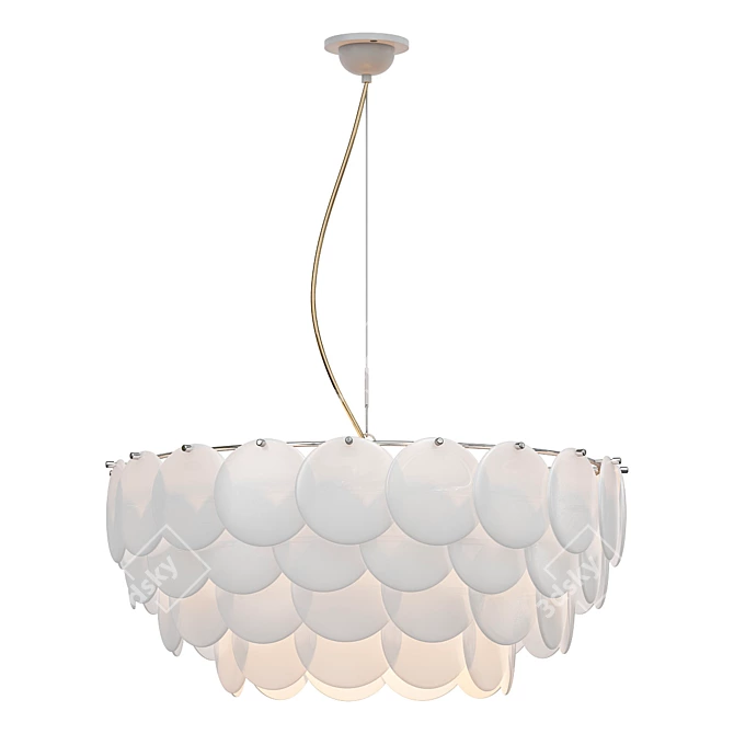 Natural White Pendant Light 3D model image 1