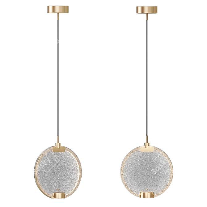 Masiero Group Glass Pendant Light 3D model image 2