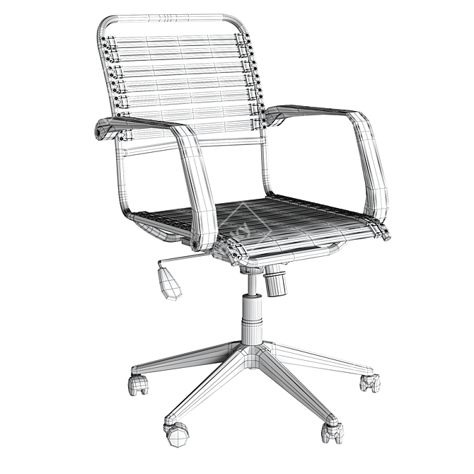 Bungee Task Chair with Turbosmooth Off 3D model image 6