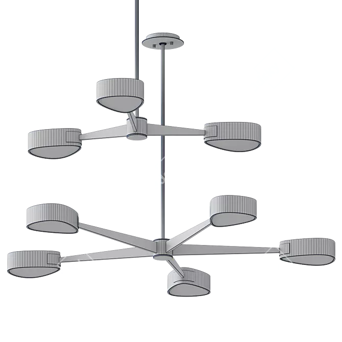 Elegant Allisio Pendant Light 3D model image 2