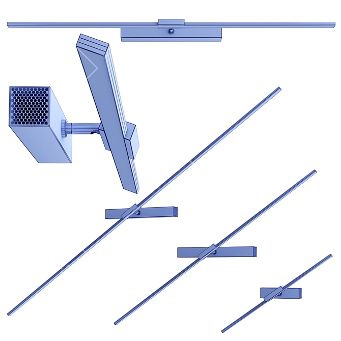 Modern LED Picture Light Fixture 3D model image 3