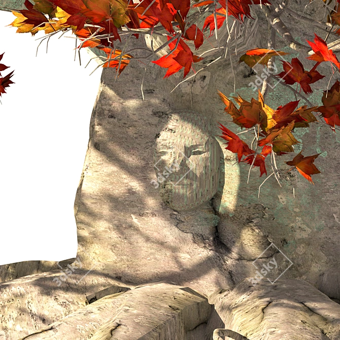Weirwood King's Landing Tree Statue 3D model image 3