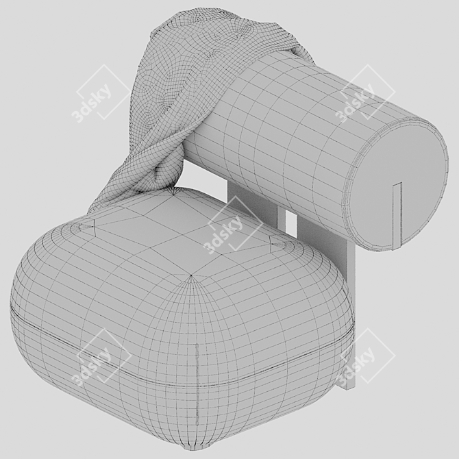 Customizable Roob Look Armchair 3D model image 3