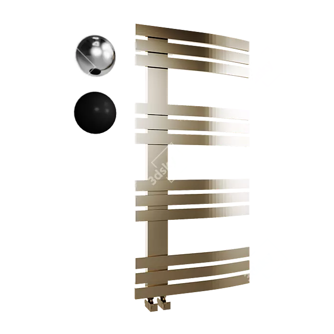 Luxury Stainless Steel Towel Warmer 3D model image 1