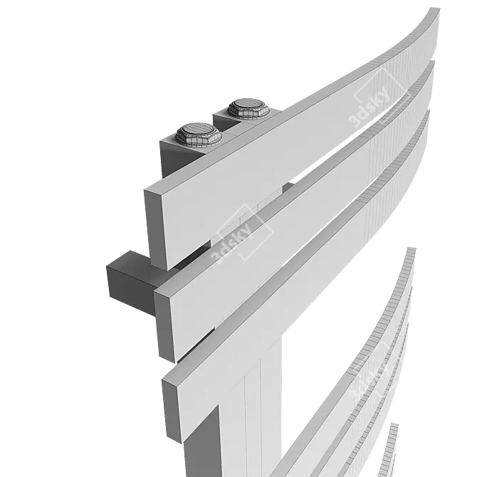 Luxury Stainless Steel Towel Warmer 3D model image 2