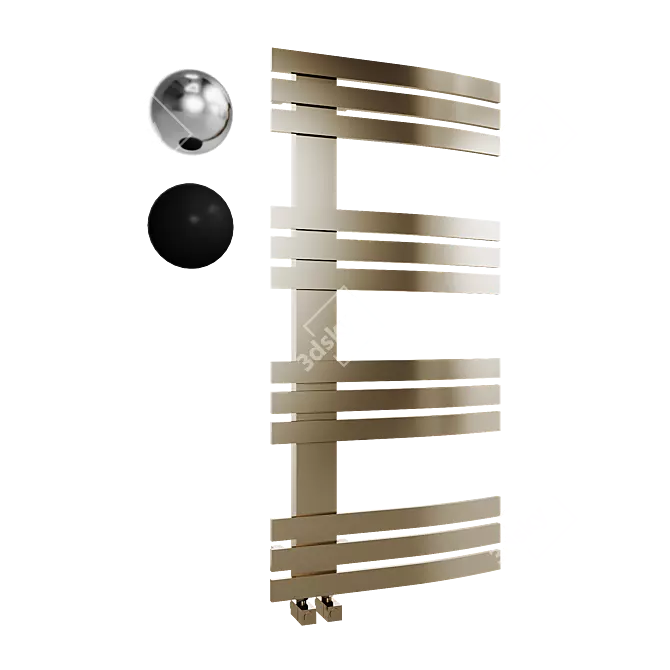 Luxury Stainless Steel Towel Warmer 3D model image 3