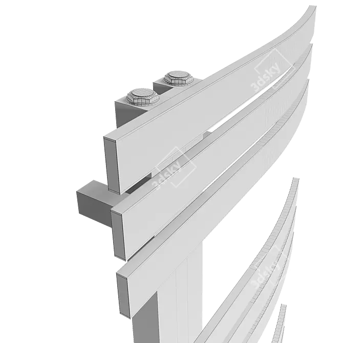 Luxury Stainless Steel Towel Warmer 3D model image 4