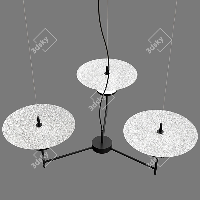 Elegant Glass Pendant Lamp Design 3D model image 4
