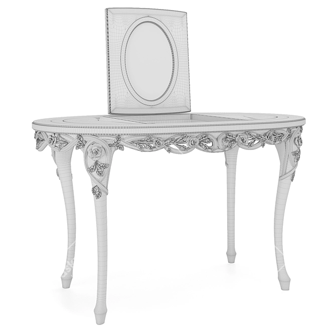 Handcrafted Nicole Vanity Table 3D model image 5