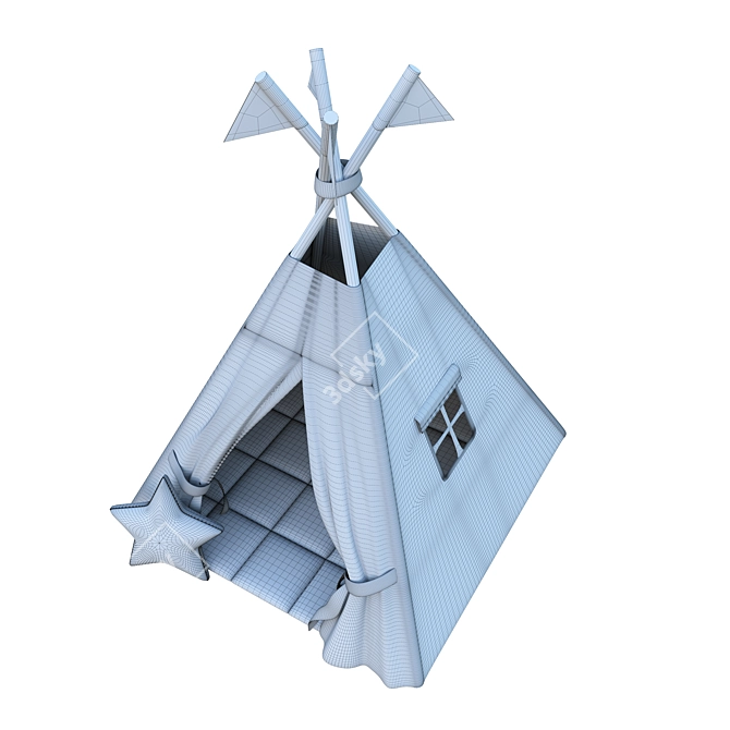 Corona Render 3D Tent House 3D model image 4