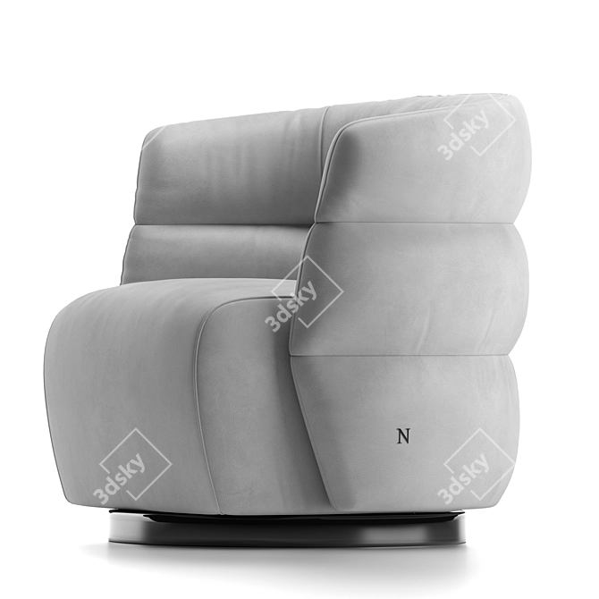 Luxury Natuzzi Couture Armchair 3D model image 1