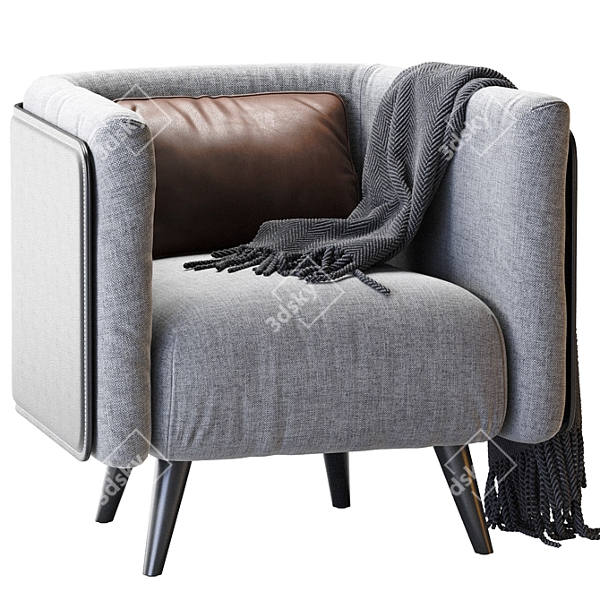 Modern Plaza Armchair 3D Model 3D model image 4