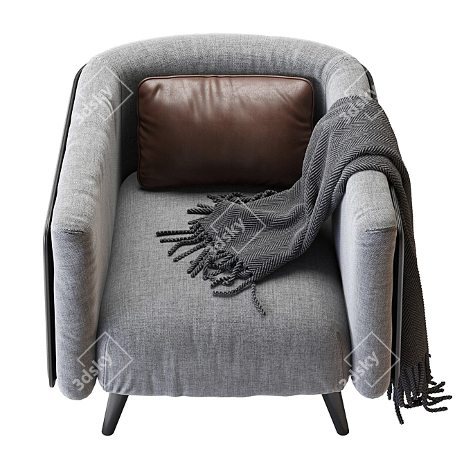 Modern Plaza Armchair 3D Model 3D model image 5