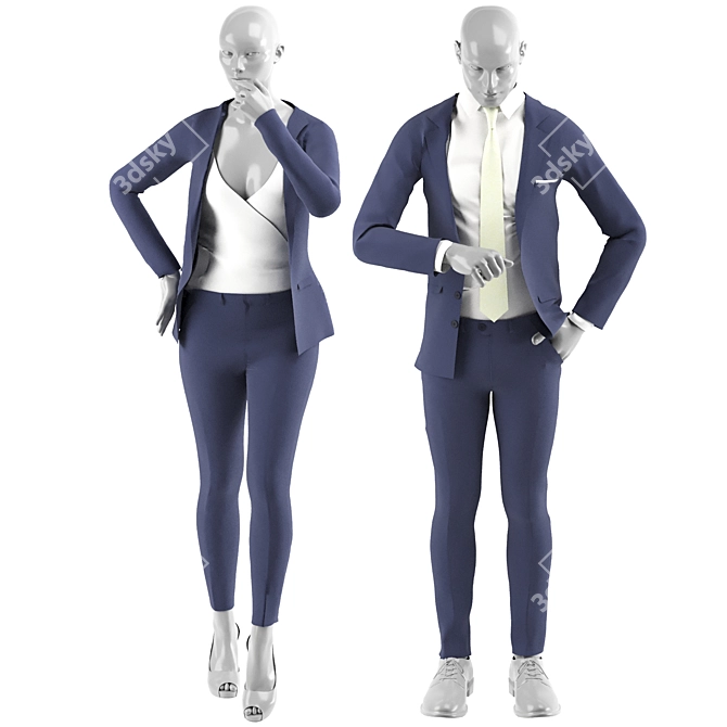 2018 Suits for Women & Men 3D model image 2