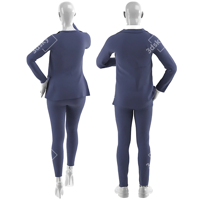 2018 Suits for Women & Men 3D model image 5