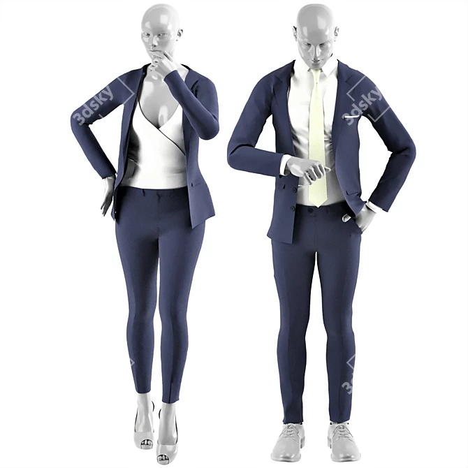 2018 Suits for Women & Men 3D model image 8