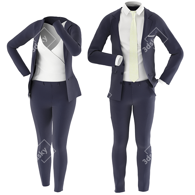 2018 Suits for Women & Men 3D model image 10