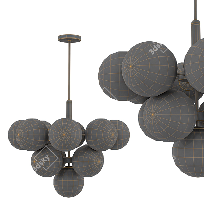 Elegant Polaris Chandelier 3D Model 3D model image 3