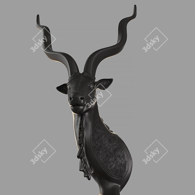 Antelope Bust Sculpture DG-Home Louis 3D model image 4