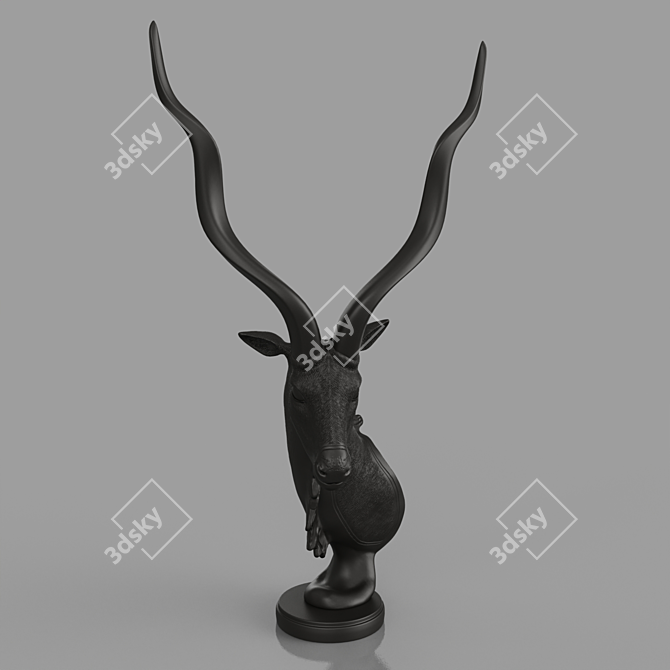 Antelope Bust Sculpture DG-Home Louis 3D model image 7