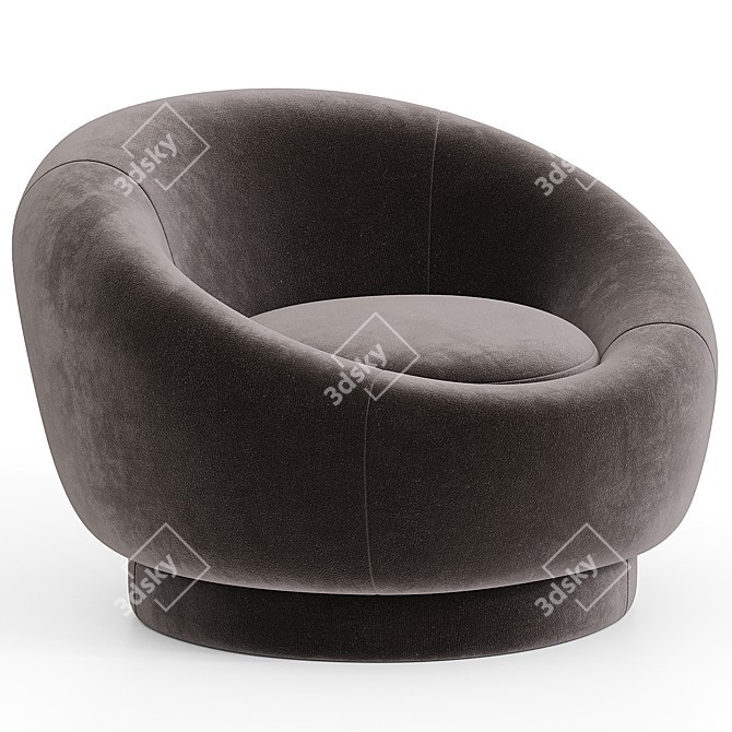 Elegant 2014 Helios Swivel Chair 3D model image 1