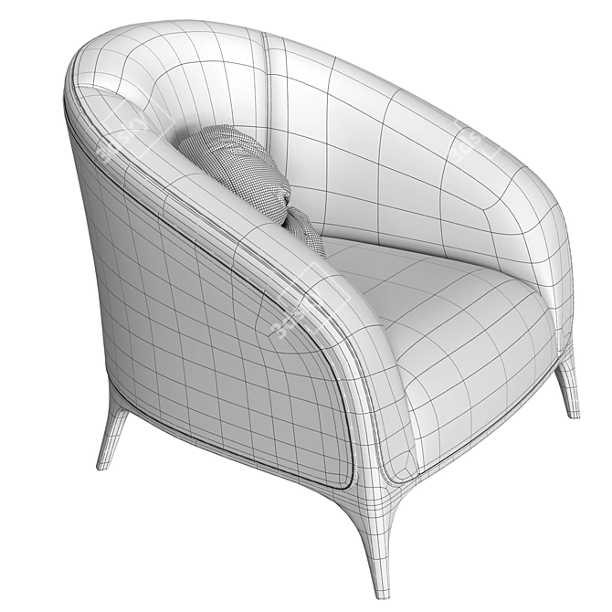 Contemporary Versatile Katrine Armchair 3D model image 6