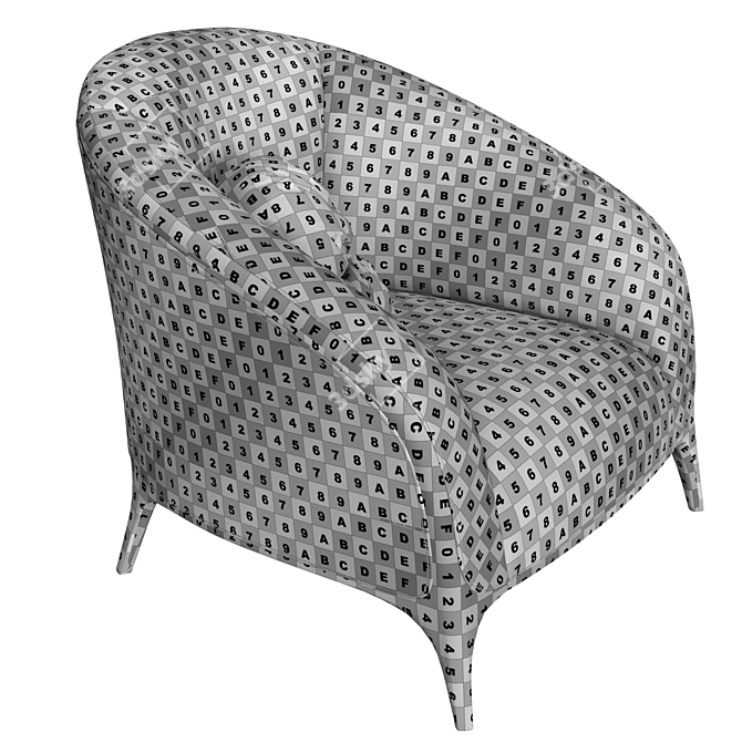 Contemporary Versatile Katrine Armchair 3D model image 7