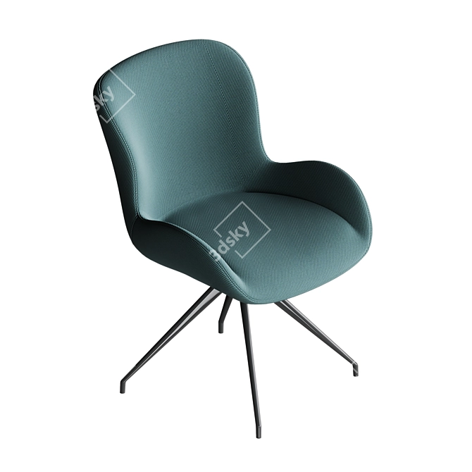Swivel Tables & Chairs Set 3D model image 4