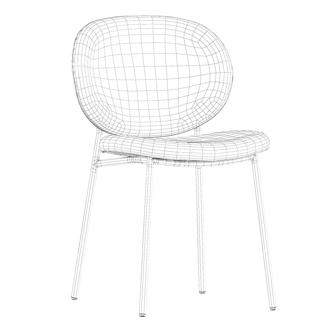 Elegant Ines Chairs by Calligaris 3D model image 12