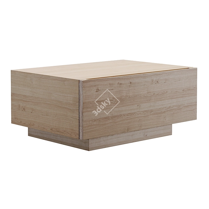Madra Oak Bedside Table 3D model image 1