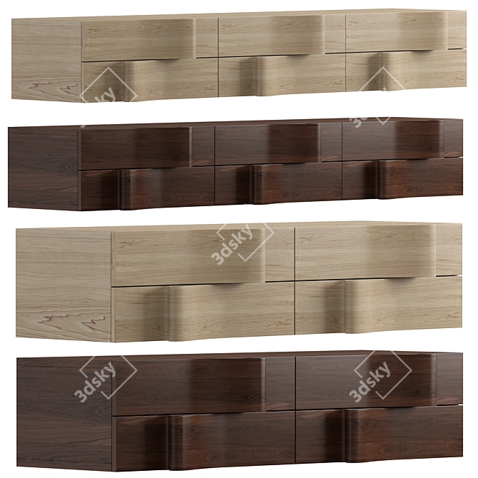 Elegant Ondas Sideboard Options 3D model image 3