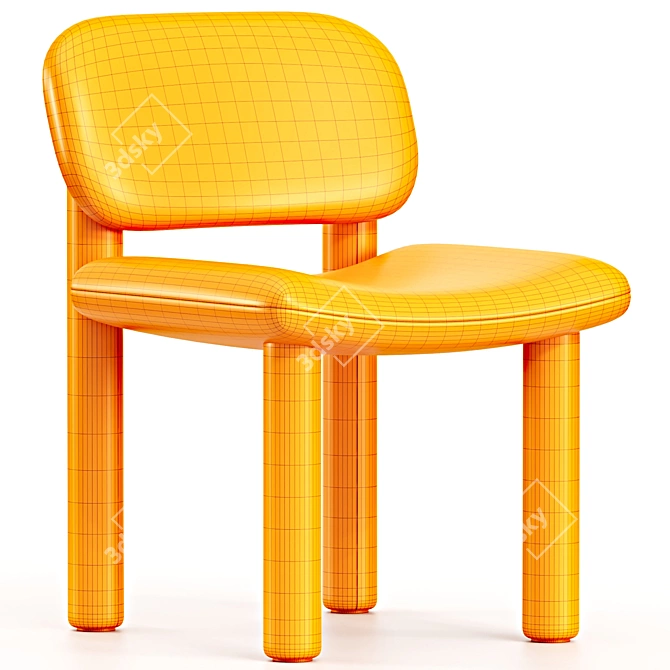 Elegant Tottori Driade Chair 3D model image 5
