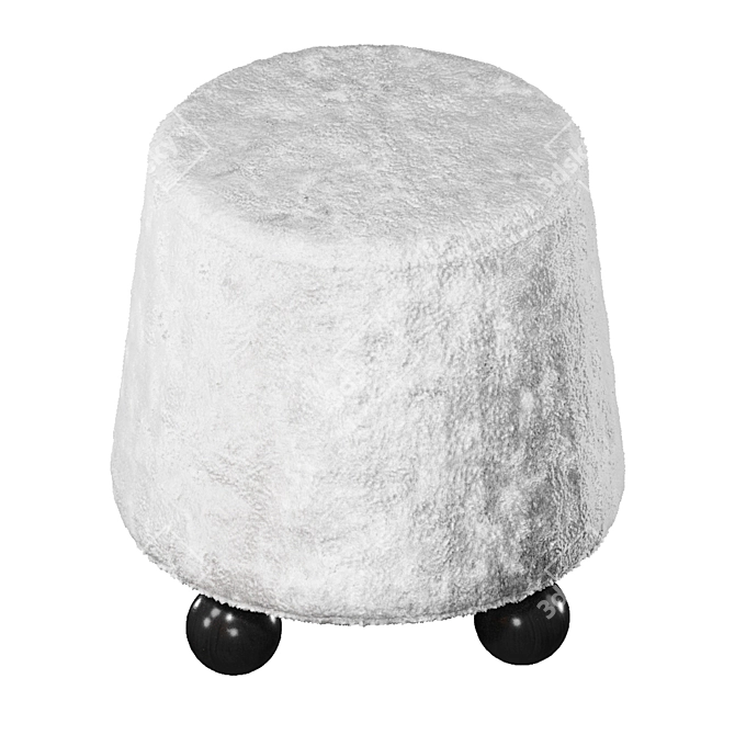 Plush Mecha Seat Ottoman 3D model image 3