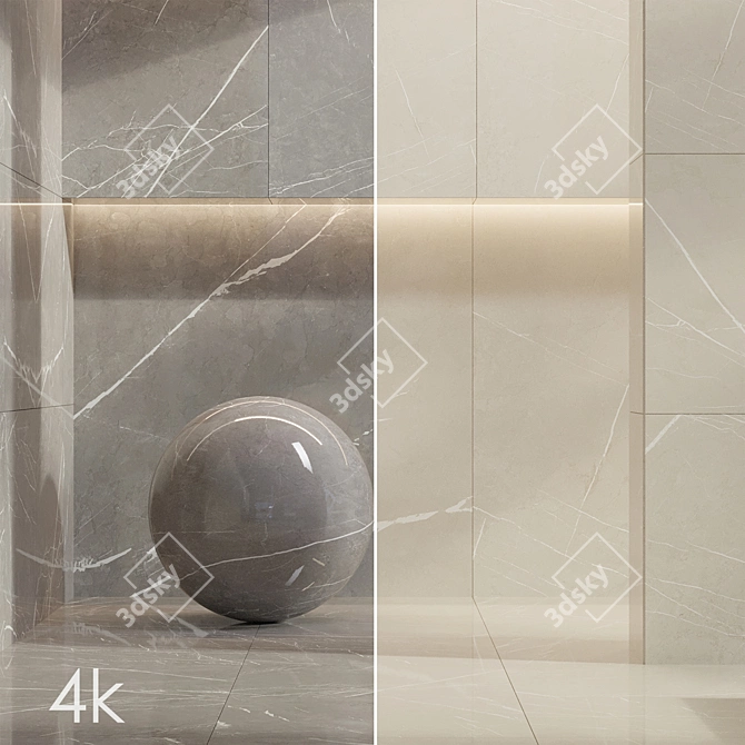 Title: Pulpis Marble Set 04 - 4k 3D model image 1