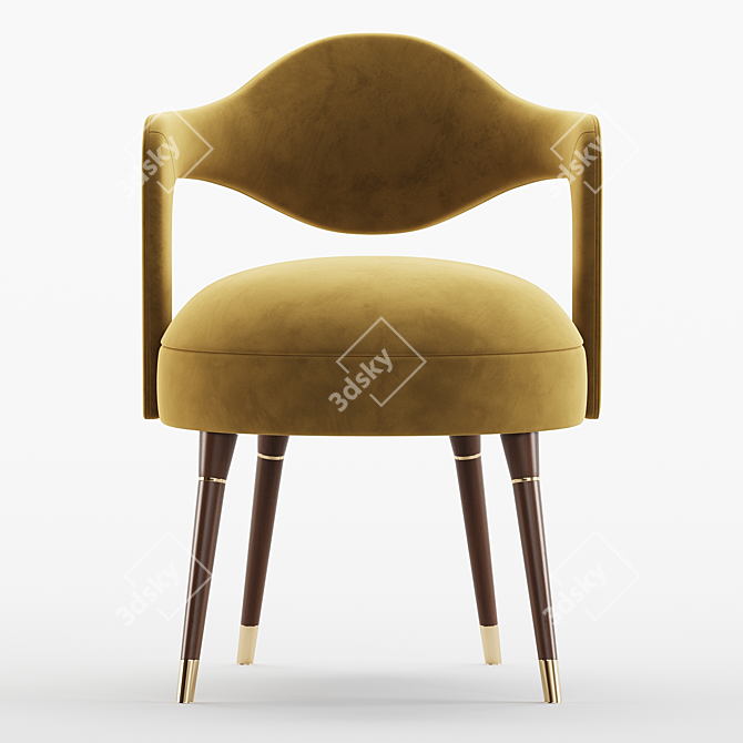 Modern Chaplin Dining Chair (2017) 3D model image 5