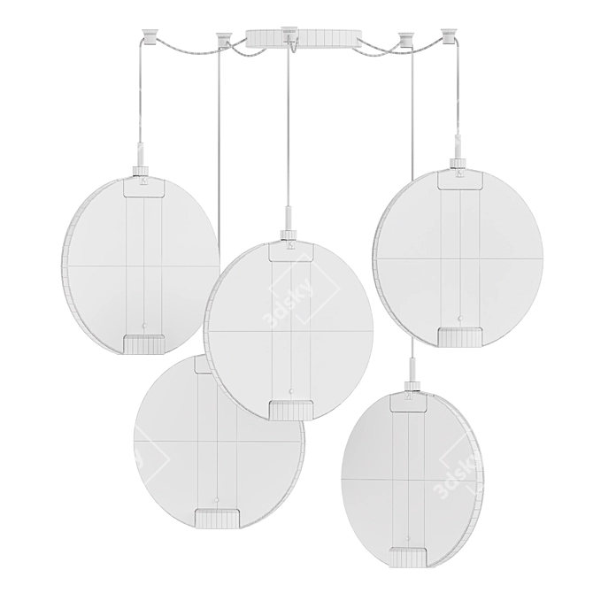 Elegant LED Pendant Light 3D model image 2