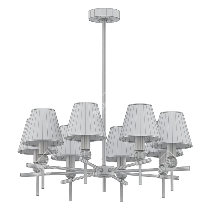 Elegant Sekizli Chandelier Fixture 3D model image 2