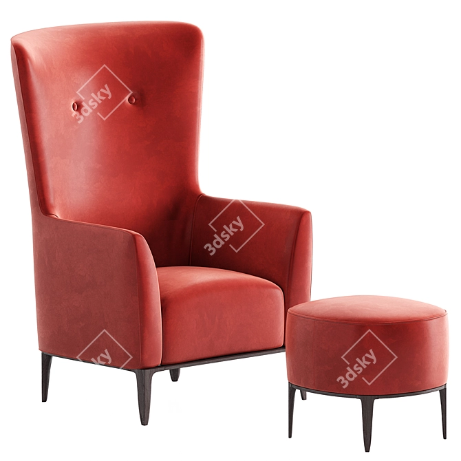 Title: Luxury Club Style Armchair 3D model image 2