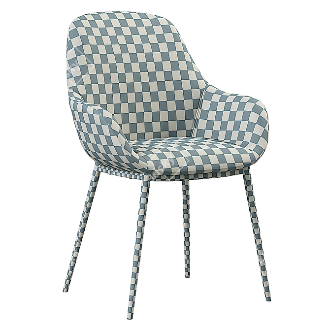 Elegant Konna Chair in Grey 3D model image 4