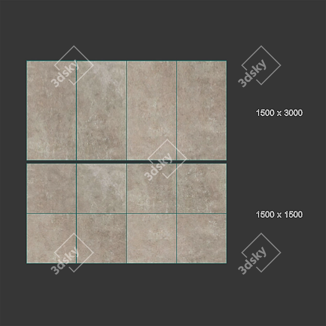 Enhanced Argilla Ceramic Tile 3D model image 4