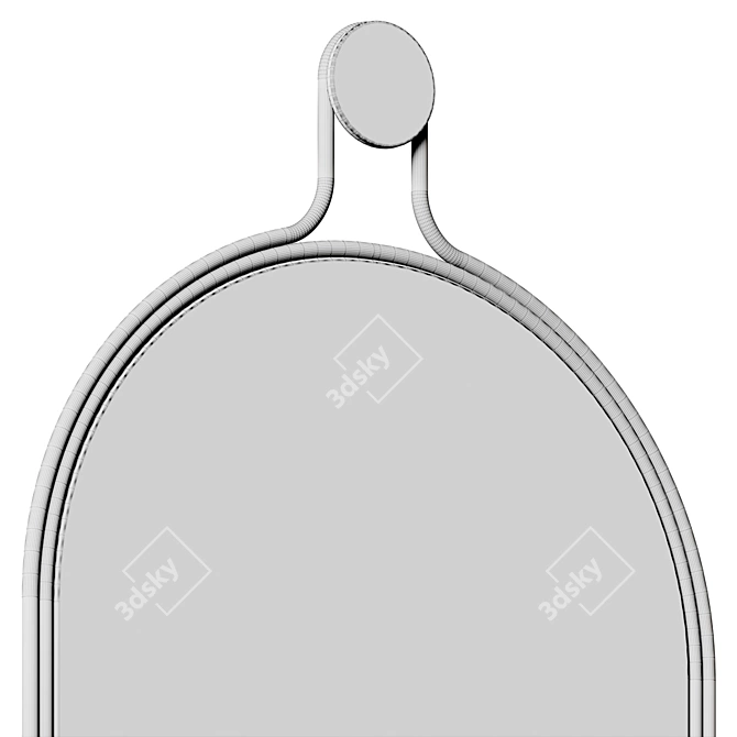 Art Deco Brass Mirror-Marble 3D model image 5