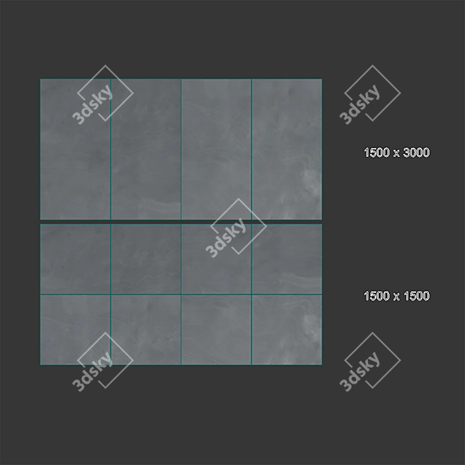 Enhanced Pietra Del Cardoso Porcelain Tile 3D model image 4
