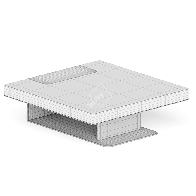 Elegant IPANEMA Marble Coffee Table 3D model image 3