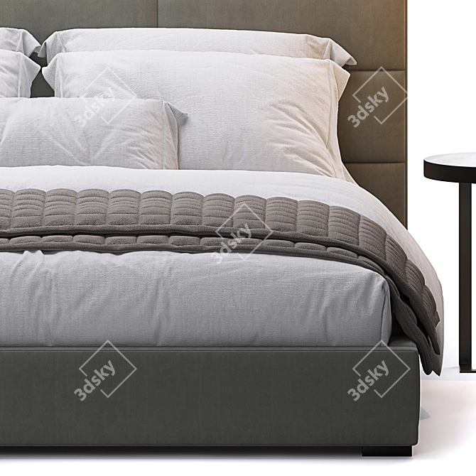 Modena King Bed Frame 3D model image 4