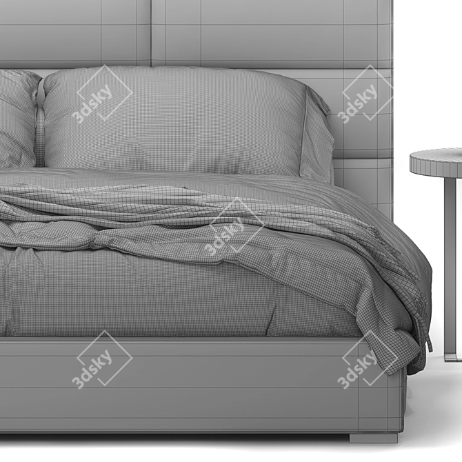 Modena King Bed Frame 3D model image 7