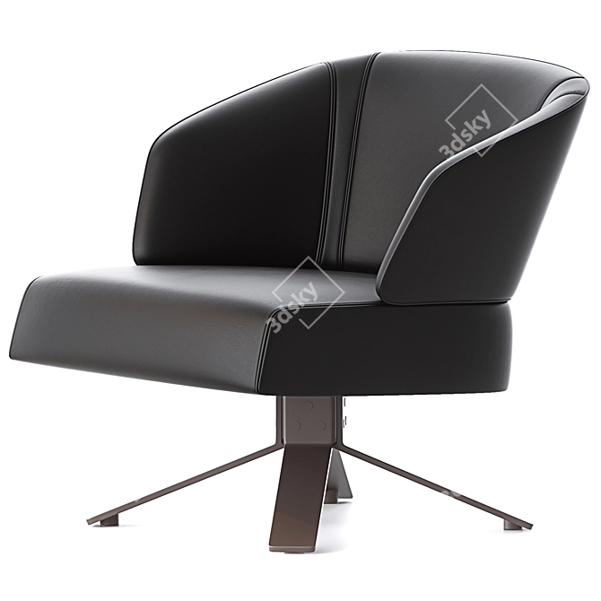 Elegant Modern Armchair 'Creed' 3D model image 1